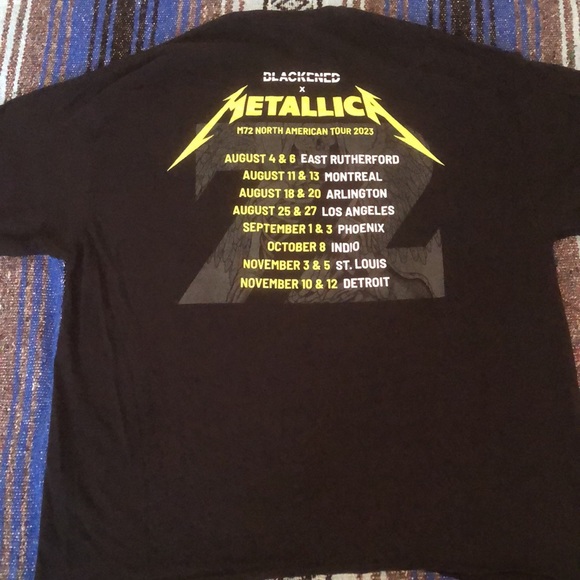 Metallica M72 2023 North American Tour Concert Tee Shirt - Picture 8 of 11